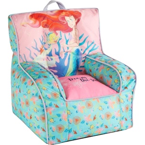 image:imageIdea Nuova Bluey Kids Micromink Bean Bag Sofa ChairSoft Padded Toddler Seat with Piping amp Carry HandleCozy Lounge Chair for Ages 3Little Mermaid