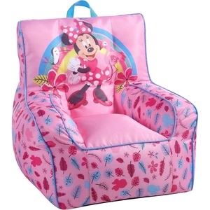 image:imageIdea Nuova Bluey Kids Micromink Bean Bag Sofa ChairSoft Padded Toddler Seat with Piping amp Carry HandleCozy Lounge Chair for Ages 3Minnie Mouse