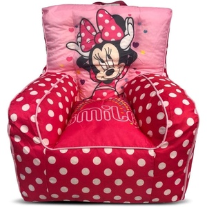 image:imageIdea Nuova Bluey Kids Micromink Bean Bag Sofa ChairSoft Padded Toddler Seat with Piping amp Carry HandleCozy Lounge Chair for Ages 3Minnie Mouse Polka Dot