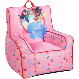 image:imageIdea Nuova Bluey Kids Micromink Bean Bag Sofa ChairSoft Padded Toddler Seat with Piping amp Carry HandleCozy Lounge Chair for Ages 3Princess
