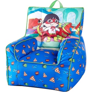 image:imageIdea Nuova Bluey Kids Micromink Bean Bag Sofa ChairSoft Padded Toddler Seat with Piping amp Carry HandleCozy Lounge Chair for Ages 3Ryans World