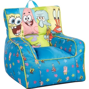 image:imageIdea Nuova Bluey Kids Micromink Bean Bag Sofa ChairSoft Padded Toddler Seat with Piping amp Carry HandleCozy Lounge Chair for Ages 3Spongebob Squarepants