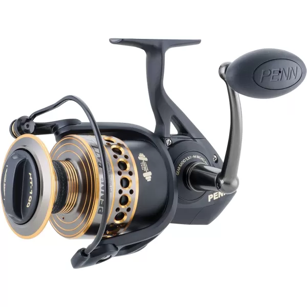 PENN Battle Spinning Reel Kit, Size 5000, Includes Reel Cover and Spare Anodized Aluminum Spool, Right/Left Handle Position, HT-100 Front Drag System
