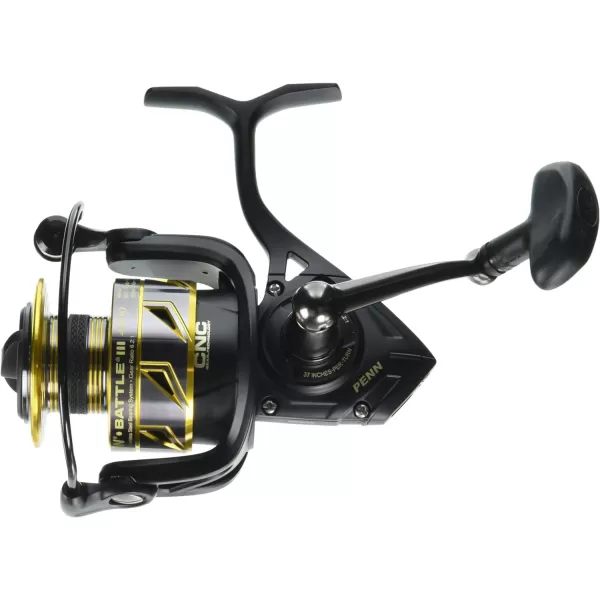 PENN Battle Spinning Reel Kit, Size 5000, Includes Reel Cover and Spare Anodized Aluminum Spool, Right/Left Handle Position, HT-100 Front Drag System