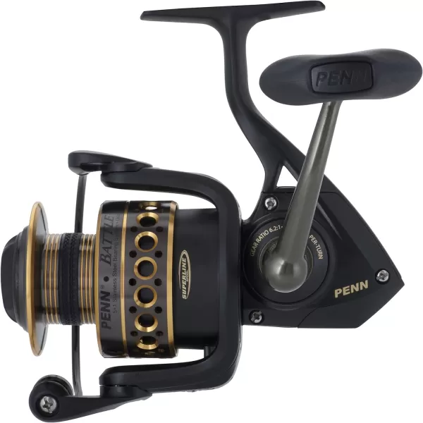 PENN Battle Spinning Reel Kit, Size 5000, Includes Reel Cover and Spare Anodized Aluminum Spool, Right/Left Handle Position, HT-100 Front Drag System