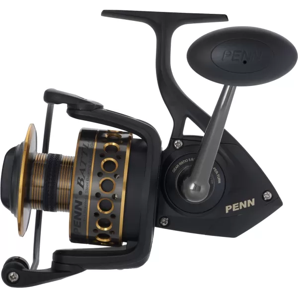 PENN Battle Spinning Reel Kit, Size 5000, Includes Reel Cover and Spare Anodized Aluminum Spool, Right/Left Handle Position, HT-100 Front Drag System