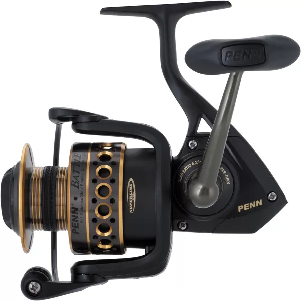 PENN Battle Spinning Reel Kit, Size 5000, Includes Reel Cover and Spare Anodized Aluminum Spool, Right/Left Handle Position, HT-100 Front Drag System