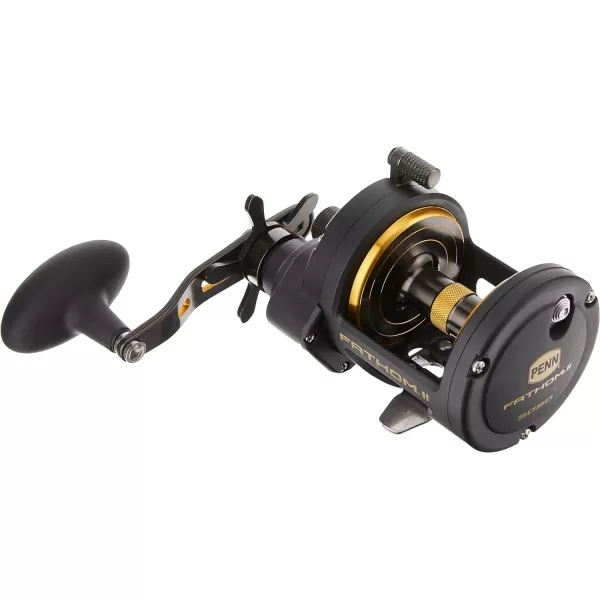 PENN Fathom II Star Drag Conventional Fishing Reel, Black Gold, 25N