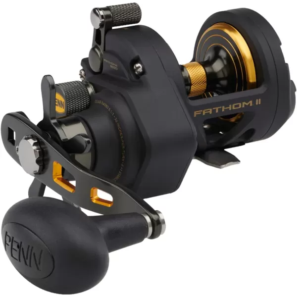 PENN Fathom II Star Drag Conventional Fishing Reel, Black Gold, 25N