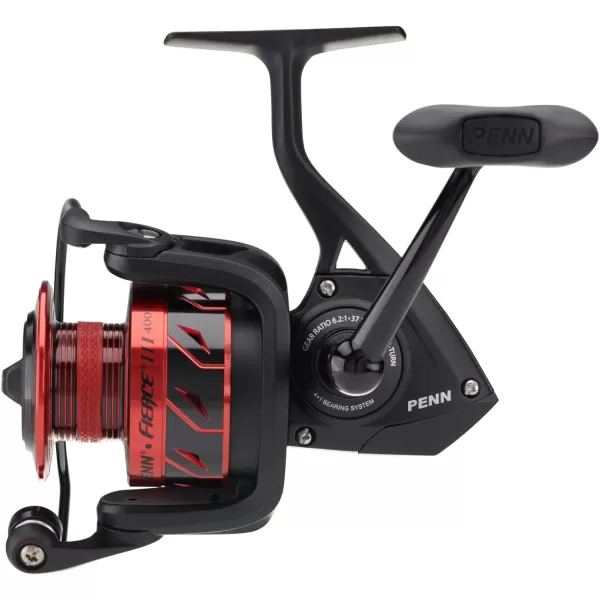 PENN Fierce III Spinning Inshore Fishing Reel, Size 2000, Right/Left Handle Position, 5 Bearings for Smooth Operation