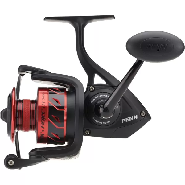 PENN Fierce III Spinning Inshore Fishing Reel, Size 2000, Right/Left Handle Position, 5 Bearings for Smooth Operation