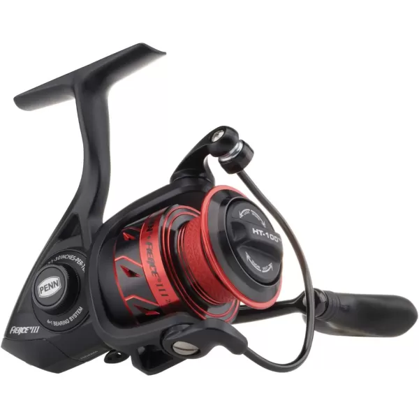 PENN Fierce III Spinning Inshore Fishing Reel, Size 2000, Right/Left Handle Position, 5 Bearings for Smooth Operation