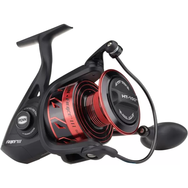PENN Fierce III Spinning Inshore Fishing Reel, Size 2000, Right/Left Handle Position, 5 Bearings for Smooth Operation
