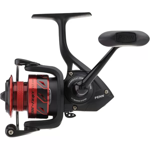 PENN Fierce III Spinning Inshore Fishing Reel, Size 2000, Right/Left Handle Position, 5 Bearings for Smooth Operation