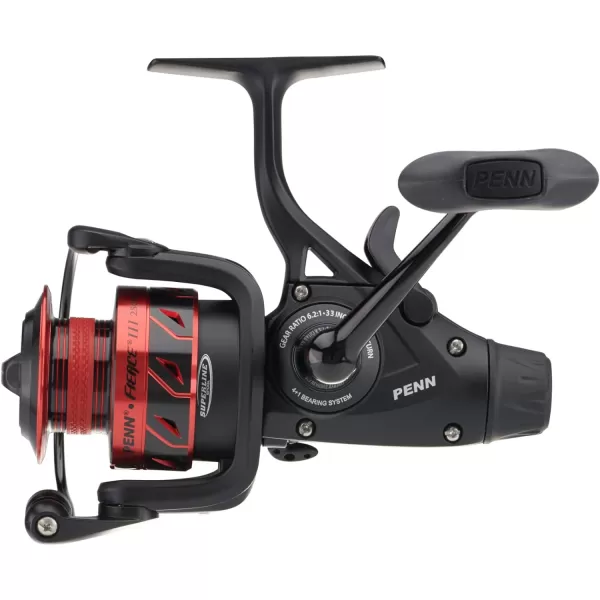 PENN Fierce III Spinning Inshore Fishing Reel, Size 2000, Right/Left Handle Position, 5 Bearings for Smooth Operation