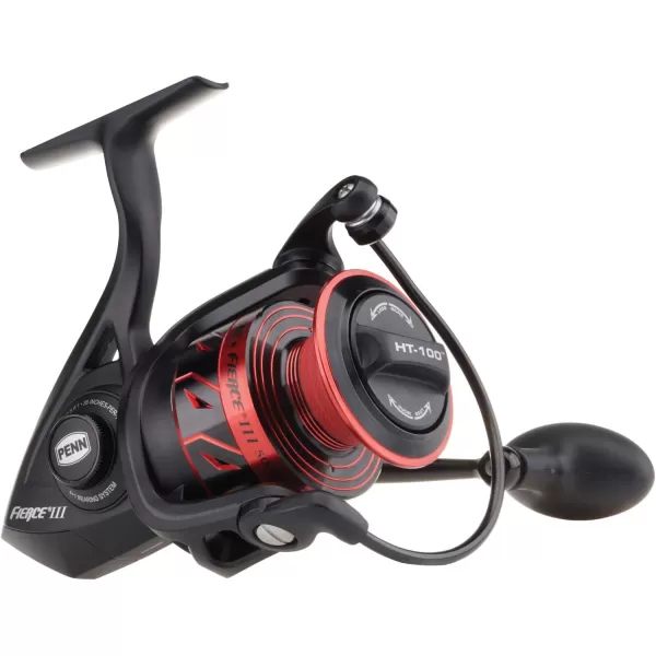 PENN Fierce III Spinning Inshore Fishing Reel, Size 2000, Right/Left Handle Position, 5 Bearings for Smooth Operation