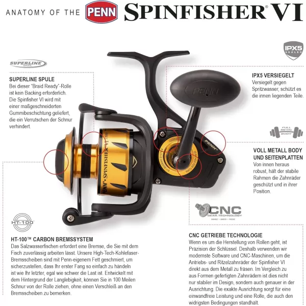 PENN Spinfisher VI Spinning Fishing Reel
