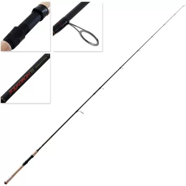 PENN Fishing Squadron III Inshore Spinning Fishing Rod Titanium/Red/Gold, 7' - Light - 4-10lb - 1pc 