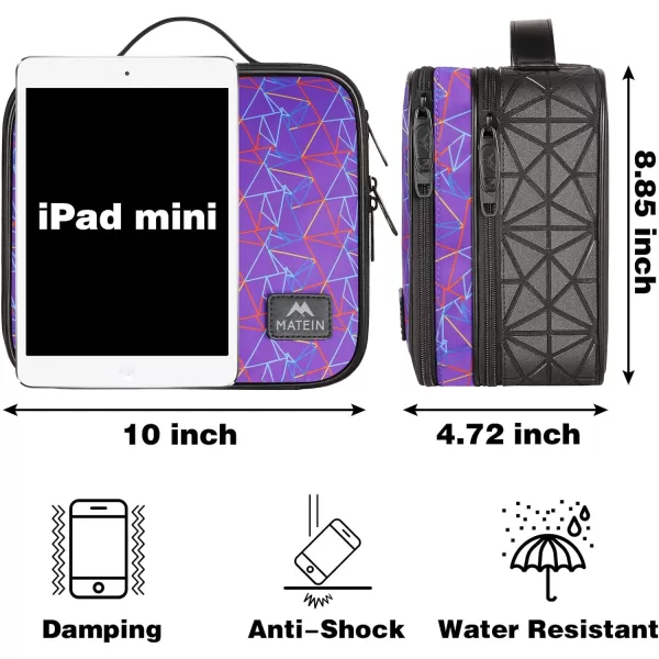MATEIN Cable Organizer Bag, Waterproof Travel Electronic Storage with Adjustable Divider, Shockproof Portable Double Layer Tech Bags Carrying Case for Cord, Earbuds, Charger, SD Card, Tech Gift, Black