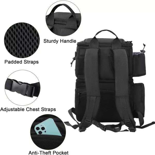 MATEIN Fishing Tackle Backpack with Cooler, Large Fishing Bag with Rod Holders for 4 Trays  &amp; Fishing gear