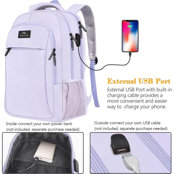 MATEIN Laptop Backpack for Womens, School Backpack with USB Port for Student Supplies and College Accessories, Water Resistant Travel Daypack Cute Book Bag for Teens and Ladies Fit 15.6 In Computer