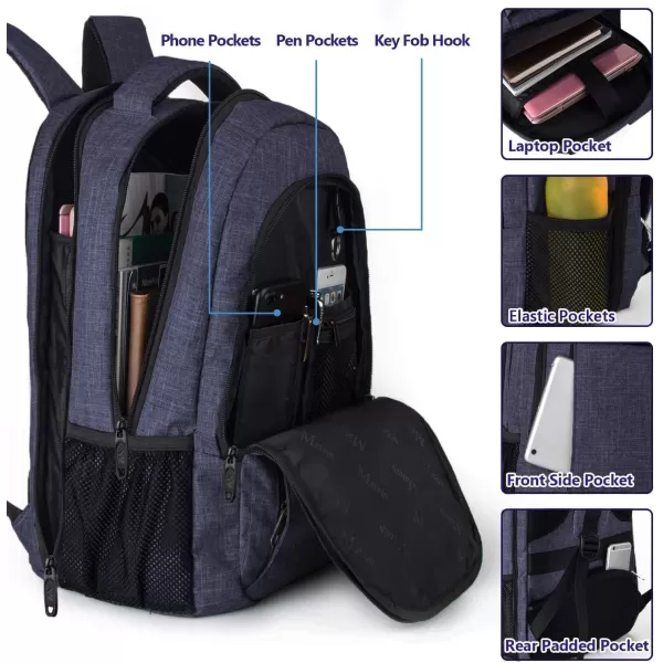 MATEIN Laptop Backpack for Womens, School Backpack with USB Port for Student Supplies and College Accessories, Water Resistant Travel Daypack Cute Book Bag for Teens and Ladies Fit 15.6 In Computer