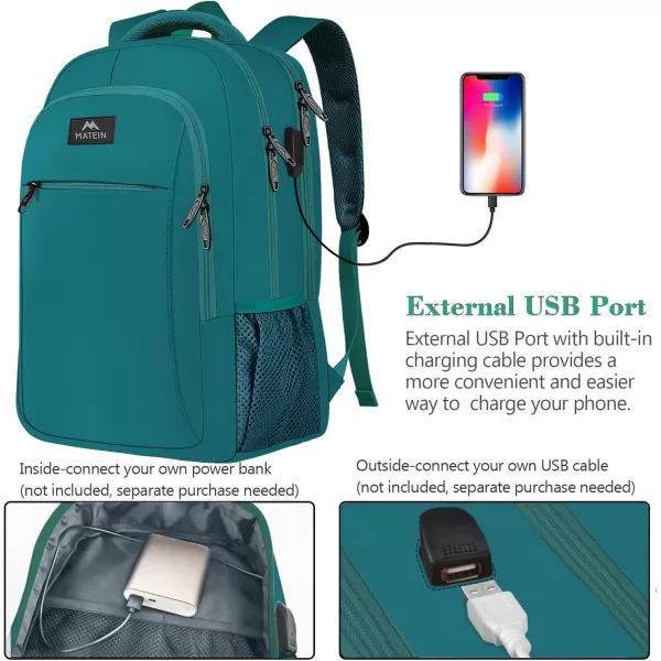 MATEIN Laptop Backpack for Womens, School Backpack with USB Port for Student Supplies and College Accessories, Water Resistant Travel Daypack Cute Book Bag for Teens and Ladies Fit 15.6 In Computer