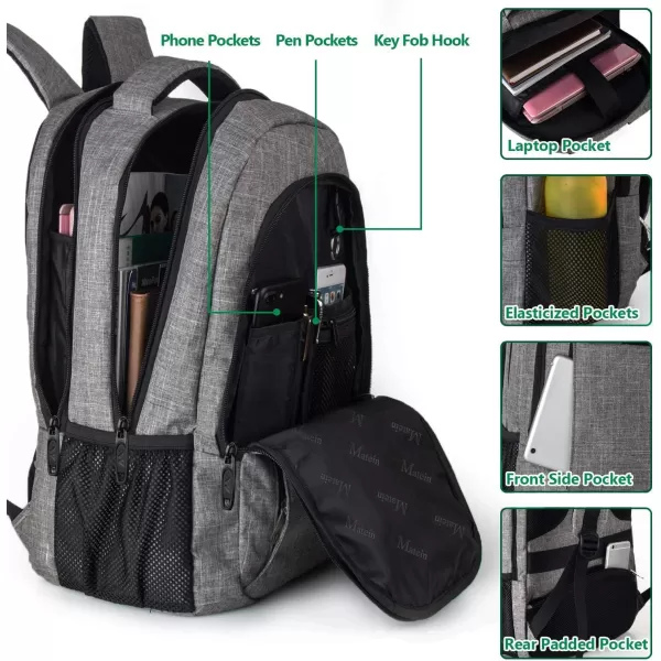 MATEIN Laptop Backpack for Womens, School Backpack with USB Port for Student Supplies and College Accessories, Water Resistant Travel Daypack Cute Book Bag for Teens and Ladies Fit 15.6 In Computer