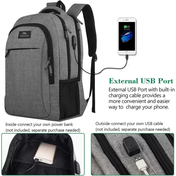 MATEIN Laptop Backpack for Womens, School Backpack with USB Port for Student Supplies and College Accessories, Water Resistant Travel Daypack Cute Book Bag for Teens and Ladies Fit 15.6 In Computer