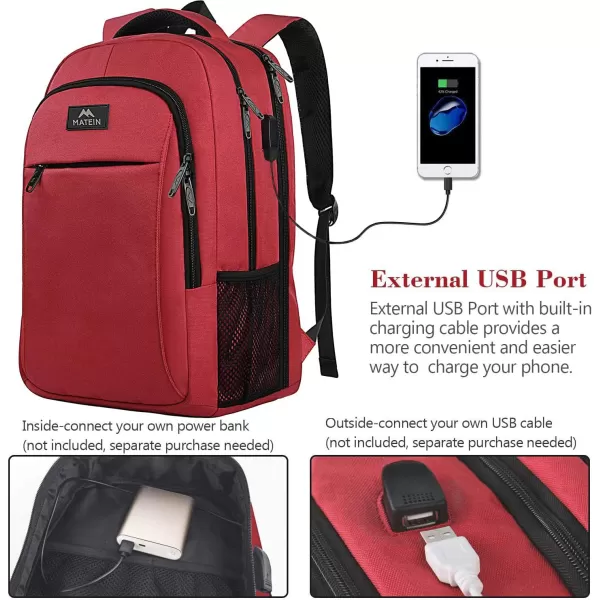 MATEIN Laptop Backpack for Womens, School Backpack with USB Port for Student Supplies and College Accessories, Water Resistant Travel Daypack Cute Book Bag for Teens and Ladies Fit 15.6 In Computer