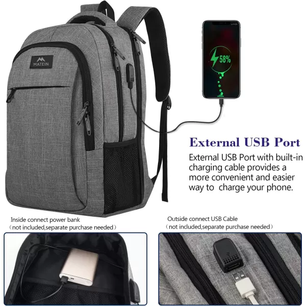 MATEIN Laptop Backpack for Womens, School Backpack with USB Port for Student Supplies and College Accessories, Water Resistant Travel Daypack Cute Book Bag for Teens and Ladies Fit 15.6 In Computer