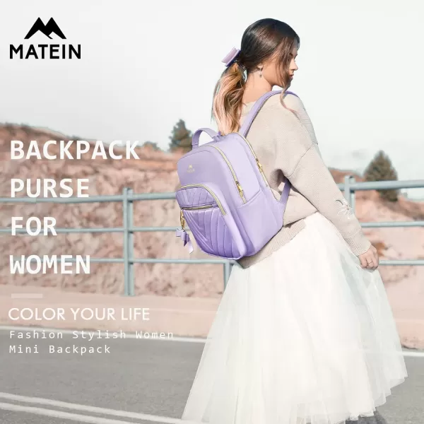MATEIN Mini Backpack for Women, Waterproof Stylish Daypack Purse Shoulder Bag with USB Charging Port, Lightweight Small Casual Daily Travel Backpack, Ladies Gift for College Work, 2pcs Sets, Black
