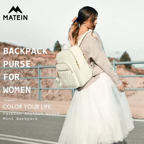 MATEIN Mini Backpack for Women, Waterproof Stylish Daypack Purse Shoulder Bag with USB Charging Port, Lightweight Small Casual Daily Travel Backpack, Ladies Gift for College Work, 2pcs Sets, Black