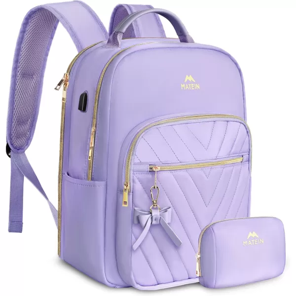 MATEIN Mini Backpack for Women, Waterproof Stylish Daypack Purse Shoulder Bag with USB Charging Port, Lightweight Small Casual Daily Travel Backpack, Ladies Gift for College Work, 2pcs Sets, Black
