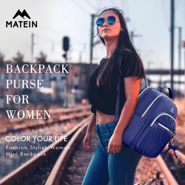 MATEIN Mini Backpack for Women, Waterproof Stylish Daypack Purse Shoulder Bag with USB Charging Port, Lightweight Small Casual Daily Travel Backpack, Ladies Gift for College Work, 2pcs Sets, Black