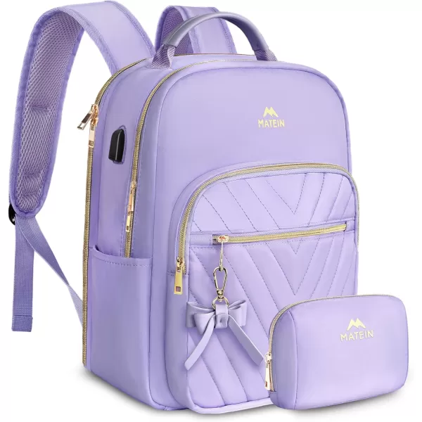 MATEIN Mini Backpack for Women, Waterproof Stylish Daypack Purse Shoulder Bag with USB Charging Port, Lightweight Small Casual Daily Travel Backpack, Ladies Gift for College Work, 2pcs Sets, Black