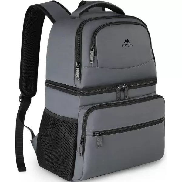 MATEIN Cooler Backpack, 26 Cans Insulated Lunch Backpack for Man Women, Leakproof Double Layer Lunch Cooler Bag Lightweight Soft Lunch Backpack with Cooler Compartment, Beach Camping Hiking Beer Gifts