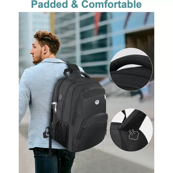 MATEIN Backpack, Business Backpack for Men, Water Resistant Men's Travel Laptop Bag with Charger for Airplane, 15.6 Inch Sturdy Padded Commuter Daypack Theft Proof, Work Gifts