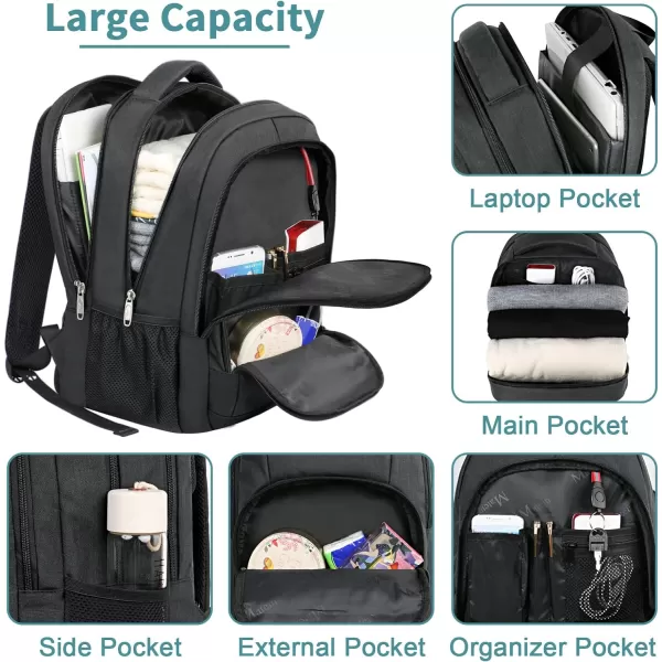 MATEIN Backpack, Business Backpack for Men, Water Resistant Men's Travel Laptop Bag with Charger for Airplane, 15.6 Inch Sturdy Padded Commuter Daypack Theft Proof, Work Gifts