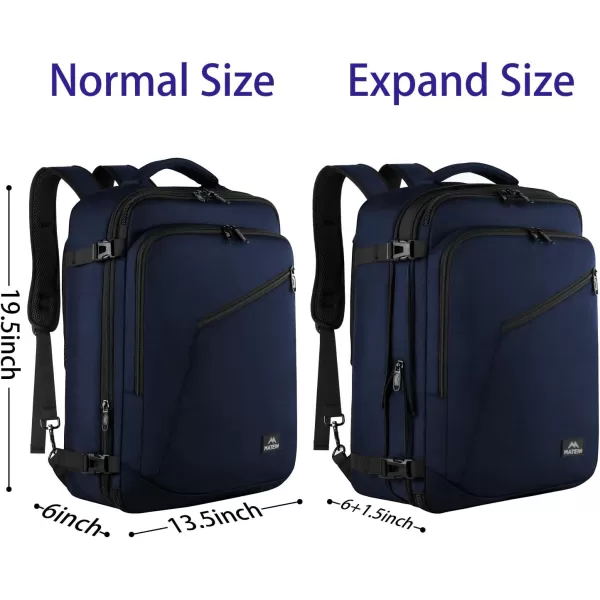 MATEIN Carry on Backpack, Extra Large Travel Backpack Expandable Airplane Approved Weekender Bag for Men and Women, Water Resistant Lightweight Daypack for Flight 40L, Black