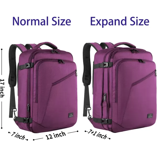MATEIN Carry on Backpack, Extra Large Travel Backpack Expandable Airplane Approved Weekender Bag for Men and Women, Water Resistant Lightweight Daypack for Flight 40L, Black