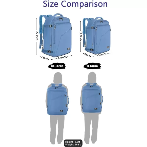 MATEIN Carry on Backpack, Extra Large Travel Backpack Expandable Airplane Approved Weekender Bag for Men and Women, Water Resistant Lightweight Daypack for Flight 40L, Black