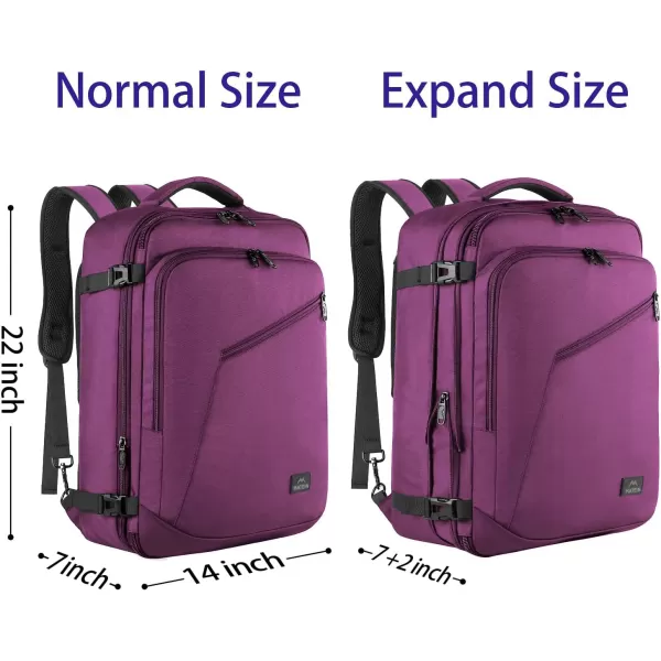 MATEIN Carry on Backpack, Extra Large Travel Backpack Expandable Airplane Approved Weekender Bag for Men and Women, Water Resistant Lightweight Daypack for Flight 40L, Black