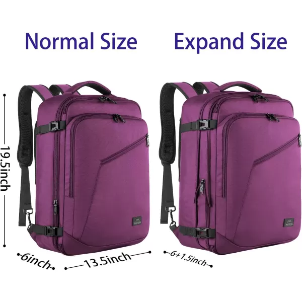 MATEIN Carry on Backpack, Extra Large Travel Backpack Expandable Airplane Approved Weekender Bag for Men and Women, Water Resistant Lightweight Daypack for Flight 40L, Black
