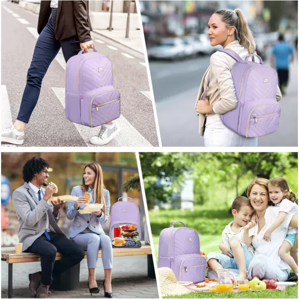 MATEIN Lunch Backpack for Women, 15.6inch Laptop Work Backpack with Insulated Cooler Compartment, Water Resistant Teacher Nurse Backpack with USB Port for College Picnic Camping Beaches, Women Gifts