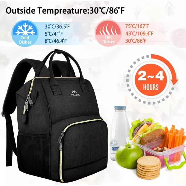 MATEIN Travel Backpack for Men, 17 Inch Laptop Backpack with USB Charging Port for Women, Insulated Lunch Backpack Cooler Lunch Box Leakproof Computer Fashion Backpack for College Nurse Teacher Picnic