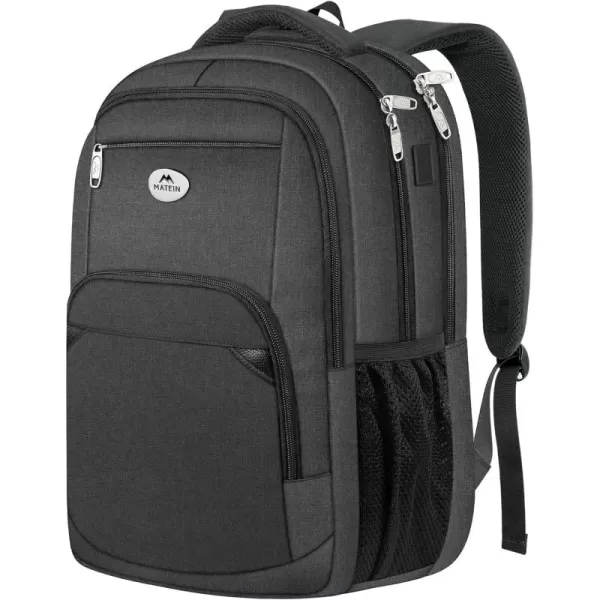 MATEIN Backpack, Business Backpack for Men, Water Resistant Men's Travel Laptop Bag with Charger for Airplane, 15.6 Inch Sturdy Padded Commuter Daypack Theft Proof, Work Gifts