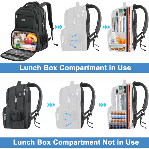 MATEIN 17 Inch Laptop Backpack, TSA Large Travel Backpack with Lunch Box, Anti-Theft Work Business Carry On with USB Port, Water Resistant Sturdy College Computer Backpack for Men Women
