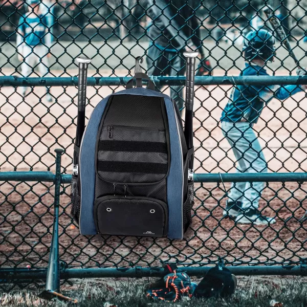 MATEIN Baseball Backpack, Lightweight Softball Bag with Shoes Compartment for Men, Large Capacity Baseball Bags Gift for Adults with Fence Hook Hold 4 Tee Ball Bats, TBall Gear, Helmet