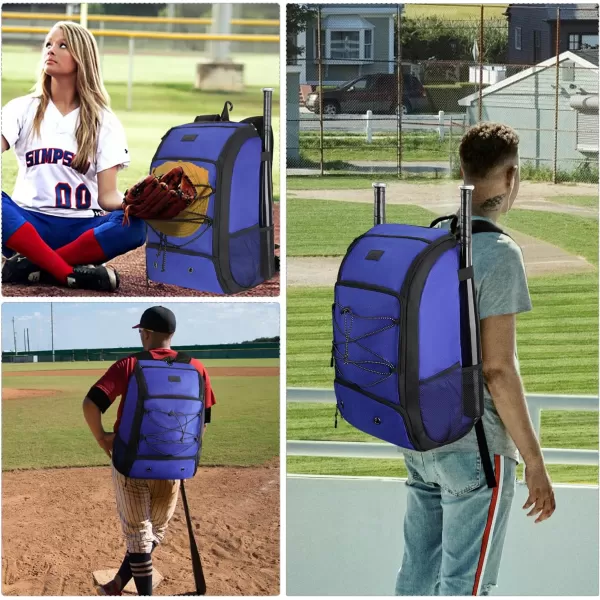 MATEIN Baseball Backpack, Softball Bat Bag with Shoes Compartment for Youth, Boys and Adult, Lightweight Baseball Bag with Fence Hook Hold TBall Bat, Batting Mitten, Helmet, Caps, Teeball Gear